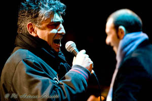 Frankie Roma Rat Pack Tribute Singer Washington DC on stage outdoors in Matera